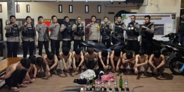 Polresta Jambi Cegah Aksi Tawuran, 12 Pemuda Beserta Sajam Diamankan