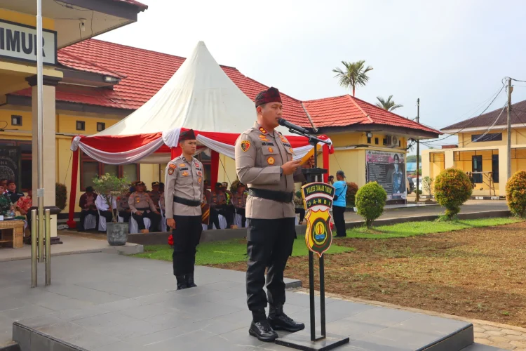 Perkuat Sinergitas dan Komitmen Bersama, Polres Tanjab Timur Gelar Apel Kebangsaan Sabuk Kamtibmas