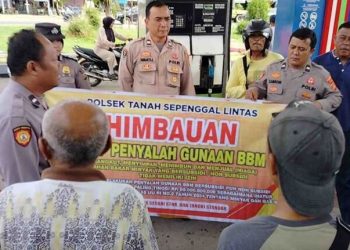 Polsek Tanah Sepenggal Lintas Intensifkan Pengawasan SPBU, Pastikan Distribusi BBM Bersubsidi Tepat Sasaran