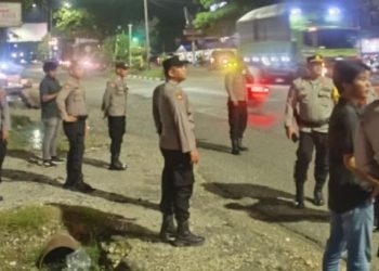 Patroli Blue Light On Polres Sarolangun Jaga Kondusivitas Malam Hari, Cegah Balap Liar dan Gangguan Kamtibmas