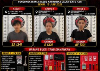 Berantas Peredaran Sabu, Satresnarkoba Polres Muaro Jambi Amankan Tiga Tersangka di Dua Lokasi Berbeda