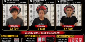 Berantas Peredaran Sabu, Satresnarkoba Polres Muaro Jambi Amankan Tiga Tersangka di Dua Lokasi Berbeda
