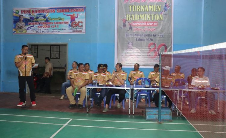 Kapolres Sarolangun Resmi Buka Turnamen Bulutangkis Kapolres Cup 2026, Meriahkan HUT Bhayangkara ke-80