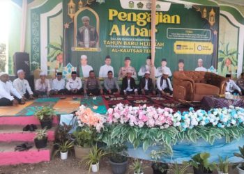 Peringati Tahun Baru Islam, Sat Binmas Polres Tebo Hadiri Pengajian Akbar Bersama Ribuan Jamaah