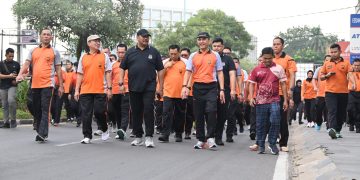 Polda Jambi Gelar Olahraga Bersama TNI – Polri dan Masyarakat, Perkuat Sinegritas Menuju Hari Bhayangkara Ke-80