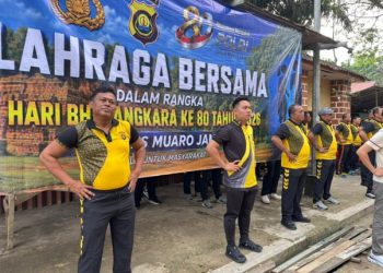 Semarak HUT Bhayangkara ke-80, Polres Muaro Jambi Gelar Olahraga Bersama Perkuat Soliditas dan Kedekatan dengan Masyarakat