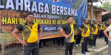 Semarak HUT Bhayangkara ke-80, Polres Muaro Jambi Gelar Olahraga Bersama Perkuat Soliditas dan Kedekatan dengan Masyarakat