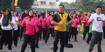 Semarak Hari Bhayangkara ke-80, Ribuan Warga Meriahkan Olahraga Bersama dan Jalan Santai Bersama Polres Sarolangun