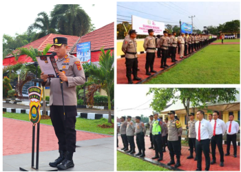 Kapolres Tanjab Timur Tekankan Disiplin dan Pelayanan Humanis Saat Pimpin Apel Pagi