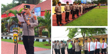 Kapolres Tanjab Timur Tekankan Disiplin dan Pelayanan Humanis Saat Pimpin Apel Pagi