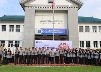Kanwil Kemenkum dan KemenHAM Jambi Gelar Upacara Hari Lahir Pancasila 2026