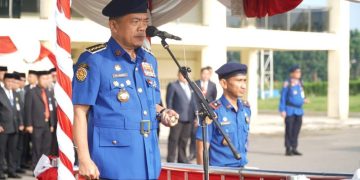 Gubernur Jambi Pimpin Upacara HUT Damkar, Satpol PP, dan Satlinmas