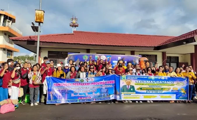 Tiba di Manokwari, Kontingen Jambi Siap Berkompetisi di Ajang Pesparawi Nasional XIV