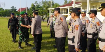 Danrem 042/Gapu Pimpin Apel Gelar Pasukan Pengamanan VVIP Kunker Wapres RI di Jambi