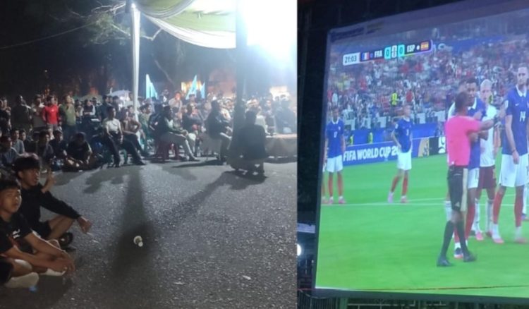 Spektakuler! Nobar Bola Gembira Diskominfo Merangin