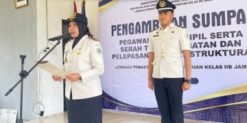 7 Pegawai Lapas Perempuan Kelas IIB Jambi Angkatan 2024 Resmi Diambil Sumpah/Janji sebagai Pegawai Negeri Sipil