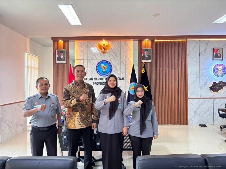 Kanwil Kemenkum Jambi dan BNNP Perkuat Sinergi P4GN, Posbankum Desa Disiapkan Jadi Mitra Pencegahan Narkoba