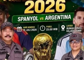 Final Spanyol Vs Argentina, Kajati Jambi Ajak Masyarakat Jambi Nobar Bersama ” Ada Doorprize “