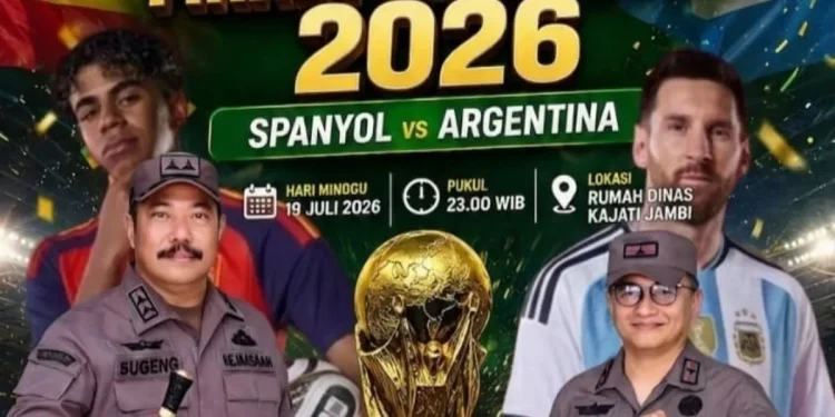 Final Spanyol Vs Argentina, Kajati Jambi Ajak Masyarakat Jambi Nobar Bersama ” Ada Doorprize “