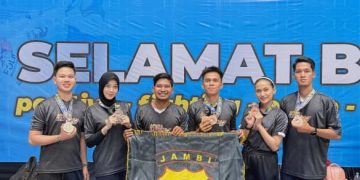 Tim Taekwondo Polda Jambi Raih 5 Medali pada Kejurnas Kapolri Cup 7 Tahun 2026