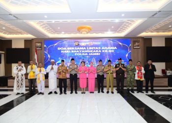 Doa Bersama Lintas Agama Warnai Peringatan HUT Bhayangkara ke-80, Polda Jambi Perkuat Komitmen Jaga Kerukunan dan Kamtibmas