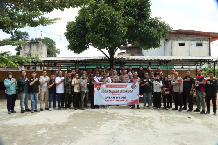 Kapolres Bungo Perkuat Kolaborasi dengan Insan Pers Lewat Coffee Morning