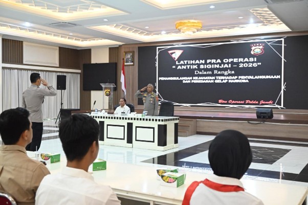 Polda Jambi Gelar Latpraops Antik Siginjai 2026, Perkuat Kesiapan Berantas Peredaran Narkoba