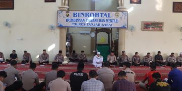 Tingkatkan Keimanan dan Profesionalisme, Polres Tanjung Jabung Barat Gelar Pembinaan Rohani dan Mental