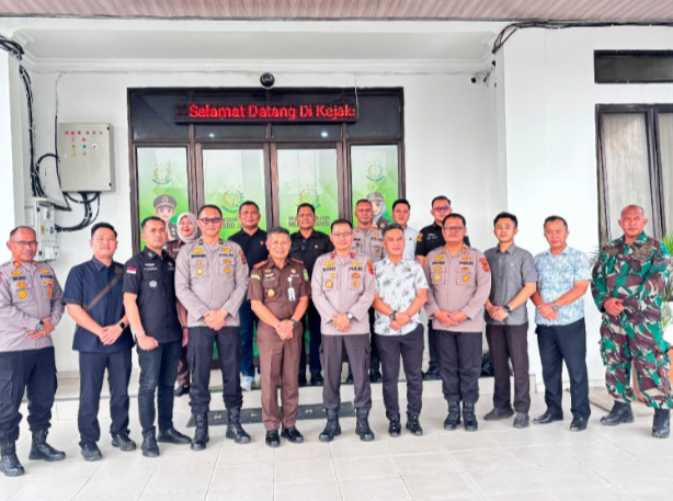 Perkuat Koordinasi Penegakan Hukum, Polres Muaro Jambi Jalin Sinergitas dengan Kejaksaan dan TNI