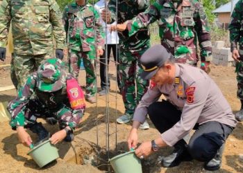 Sinergitas TNI-Polri Semakin Solid, Polres Bungo Dukung Penuh Pelaksanaan TMMD ke-129 Kodim 0416/Bungo Tebo