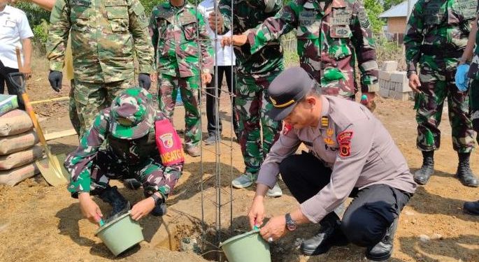 Sinergitas TNI-Polri Semakin Solid, Polres Bungo Dukung Penuh Pelaksanaan TMMD ke-129 Kodim 0416/Bungo Tebo