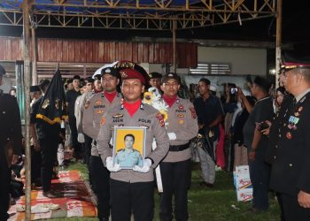 Polres Tebo Gelar Upacara Pemakaman Kedinasan sebagai Penghormatan Terakhir kepada AIPDA Mekiyanto