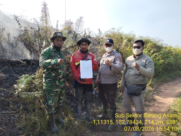 Ground Ceck Hotspot Polsek Tungkal Ulu Verifikasi Titik Karhutla