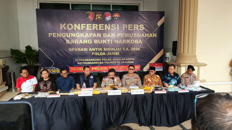 Polda Jambi Musnahkan Barang Bukti Tangkapan Operasi 2026