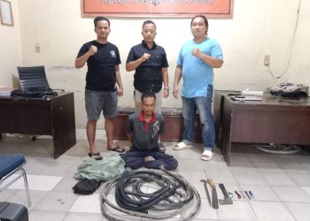 Semarak HUT RI ke-81, Bhabinkamtibmas Polsek Merlung Hadiri Senam dan Lomba PKK Bersama Warga