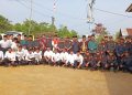 Semarak HUT RI ke-81, Bhabinkamtibmas Polsek Merlung Hadiri Senam dan Lomba PKK Bersama Warga