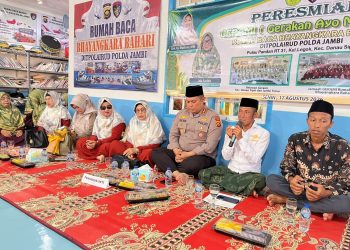 Rumah Baca Bhayangkara Bahari Jadi Gerbang Pembinaan Qur’ani di Pesisir Jambi