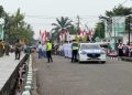 Pawai Pembangunan Meriahkan HUT ke-81 RI, Polres Batang Hari Sigap Amankan dan Atur Lalu Lintas