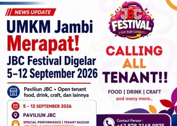 UMKM Jambi Merapat! JBC Festival Digelar 5–12 September 2026