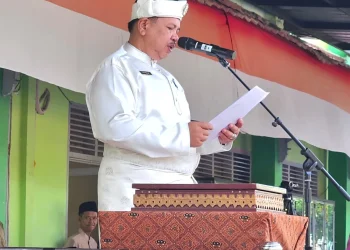 Semarak HUT RI ke-81, Bhabinkamtibmas Polsek Merlung Hadiri Senam dan Lomba PKK Bersama Warga
