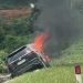 Tabrakan Mobil dengan Motor di Bungo, Mobil Terbakar, Dua Orang Tewas