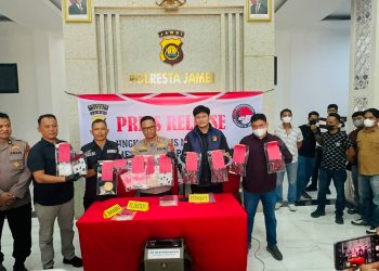 Polresta Jambi Bongar 4 Kasus Narkotika, Amankan 5 Tersangka Dan BB Sabu