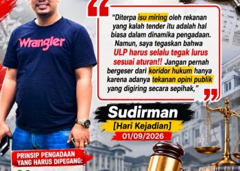 Diterpa Isu Miring Rekanan Kalah Tender APBD 2026, Sudirman: “ULP Harus Tegak Lurus Sesuai Aturan”