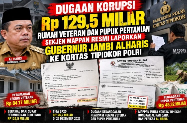 Dugaan Penyimpangan Rp129,5 Miliar, Sekjen MAPPAN Resmi Laporkan Al Haris ke Kortas Tipidkor