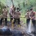 Kapolres Tebo Pimpin Langsung Pemadaman Karhutla di Sumay, Pergerakan Gajah Turut Dipantau