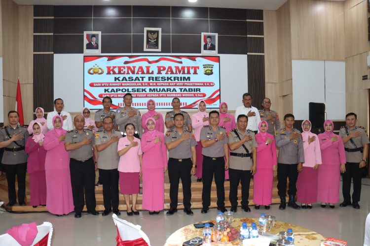 Kapolres Tebo Pimpin Sertijab Kasat Reskrim dan Kapolsek Muara Tabir