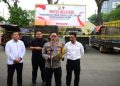 Polri Bersama Damkar Padamkan Kebakaran Lahan di Desa Lubuk Ruso batanghari