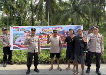 Cegah Karhutla, Satbinmas Polres Tanjab Barat Sampaikan Imbauan Kamtibmas kepada Masyarakat