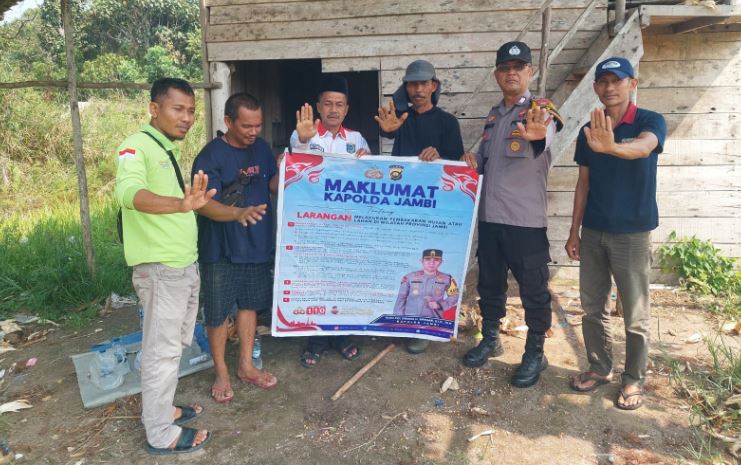 Polsek Betara Gencarkan Imbauan Karhutla, Warga Diminta Tak Bakar Lahan