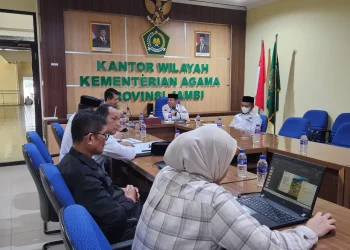 Jelang Sholat Istisqa, Kemenag Kalibrasikan Arah Kiblat di Lapangan Kantor Gubernur Jambi